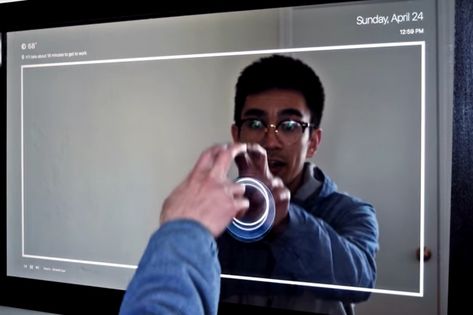 DIY smart mirrors are still irresistible, and this one has a touchscreen Smart Mirror Diy, Spiegel Diy, Diy Tech, Raspberry Pi Projects, Smart Mirror, Pi Projects, Magic Mirror, Future Tech, Arduino Projects