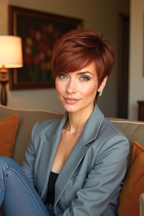 22 Stunning Pixie Hair Color Ideas for 2025 - Fashion Trend Hacks Highlights Brown Pixie Hair, Pixies With Highlights Brunette, Hair Colour For Pixie Haircut, Pixie Hairstyles 2025, Very Short Hair Color Ideas, Pixie Haircolor Ideas, Hair Color For Pixie Haircut, Copper Pixie Cut, Pixie Cut Color Ideas