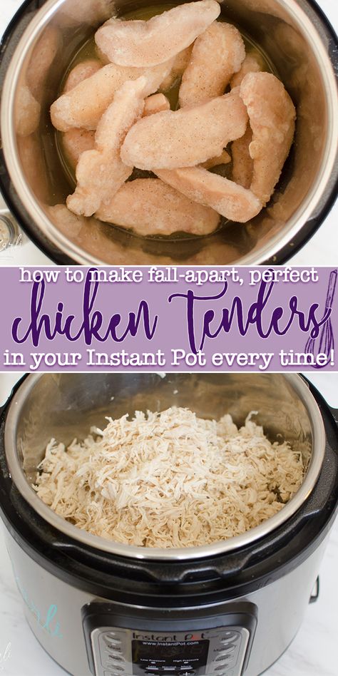 Instant Pot Shredded Chicken Tenderloins, Instant Pot Recipes Chicken Tenders, Chicken Tenders In The Instant Pot, Chicken Tenders Recipes Instant Pot, Pressure Cooker Chicken Tenderloins, Chicken Tender Instant Pot, Pressure Cooker Chicken Tenders, Instant Pot Chicken Tenders Recipe, Shredded Chicken Tenderloins