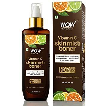 Wow Skin Science Vitamin C Mist Toner - Fight Aging, Facial Mist for Dull, Dry Skin - for All Skin Types - 200ml Wow Skin Science, Vitamin C Face Wash, Face Wash Brush, Raspberry Extract, Aloe Vera Oil, Lemon Essential Oil, Skin Science, Aloe Vera Extract, Skin Toner