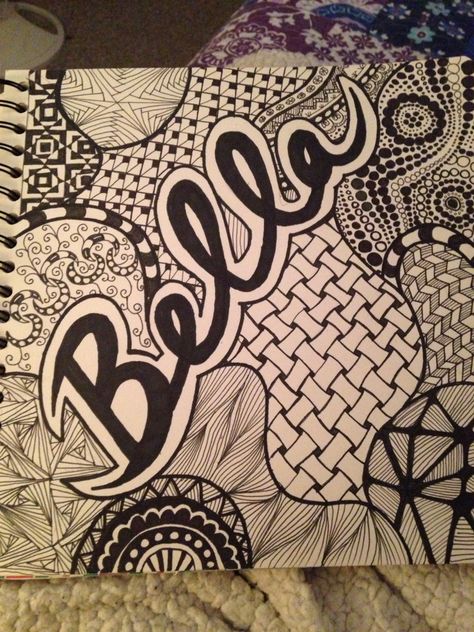 Zentangle of one of my nieces name for her birthday Name Zentangle Art, Doodle Name Art Ideas, Name Art Projects, Doodle Name, Easy Doodle, Graffiti Style Art, Easy Doodle Art, Pottery Classes, Graffiti Styles