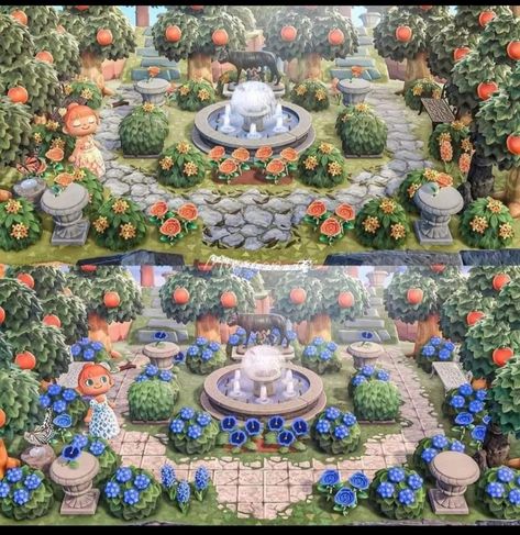 Acnh Entrance Inspiration Fairy, Acnh Entrance Designs Fairycore, Acnh Castle Garden, Acnh Secret Garden, Animal Crossing Beau Yard, Acnh Orchard Ideas, Fairycore Orchard Acnh, Acnh Elegantcore, Acnh Pathways