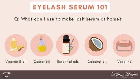 Lash Serums That Work Diy, Lash And Brow Serum Diy, Natural Lash Lift Diy, How To Make You Lashes Grow, Eyelash Serum Diy Recipe, Homemade Lash Serum Without Castor Oil, Home Made Lash Growth Serum, Homemade Lash Serum Recipe, Eyelash Serum Recipe