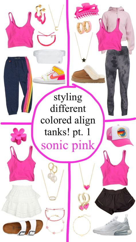 Check out charlotteaesthetics's Shuffles requested by @krysthatgirl 💗💗 lmk what color to do next! #aligntank #sonicpink #lululemon #outfitinspo #ootd #aesthetic #pink Align Tank Outfit, Sonic Pink Align Tank, Pink Align Tank, Align Tank, Ootd Aesthetic, Tank Outfit, Aesthetic Pink, Cute Fits, Lookbook Outfits