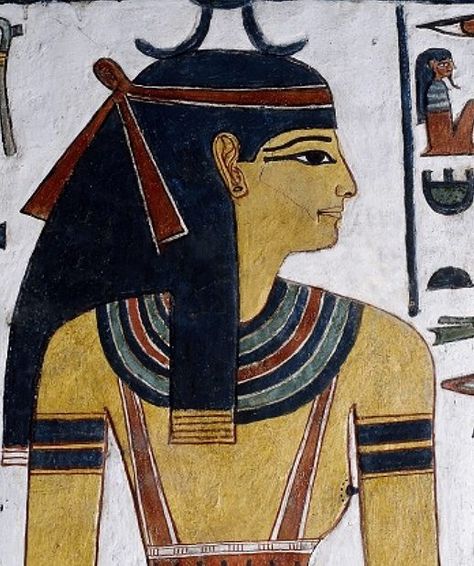 the Goddess Neith detail from the “House of Eternity” of Queen Nefertari, Valley of the Queens, QV66, west ‘Uaset’-Thebes Neith Goddess, Goddess Neith, Mythology Illustration, Egypt Mythology, Queen Nefertari, Ancient Egyptian Deities, Life In Egypt, Ancient Egypt Gods, Aphrodite Aesthetic