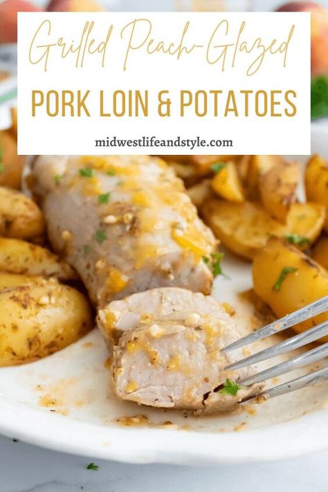 Solve the dilemma of “what’s for dinner?” with peach-glazed pork tenderloin and potatoes. With juicy pork, seasoned potatoes, and a sweet and tangy glaze, this easy grilled meal will have your family asking for more! *This post is sponsored by Mrs. Wages®. All thoughts and opinions shared here are 100% my own. Dinnertime Made SimpleMrs. Wages® has been a trusted name in the kitchen for over 70 years and has been my go-to brand for home canning products for as long as I can remember.… Pork Tenderloin And Potatoes, Pork And Potatoes, Peach Freezer Jam, Mustard Pork Tenderloin, Juicy Pork Tenderloin, Food Safety Tips, Foil Packet Meals, Seasoned Potatoes, Glazed Pork