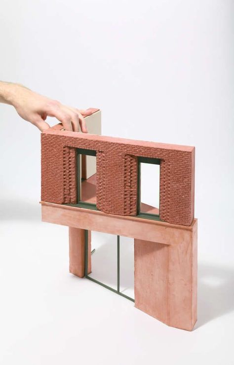 architecturalmodels. Architecture Apartment, Arch Model, Architectural Models, Brick Architecture, Architecture Model Making, Brick Facade, Urban Architecture, Facade Architecture, Architecture Presentation