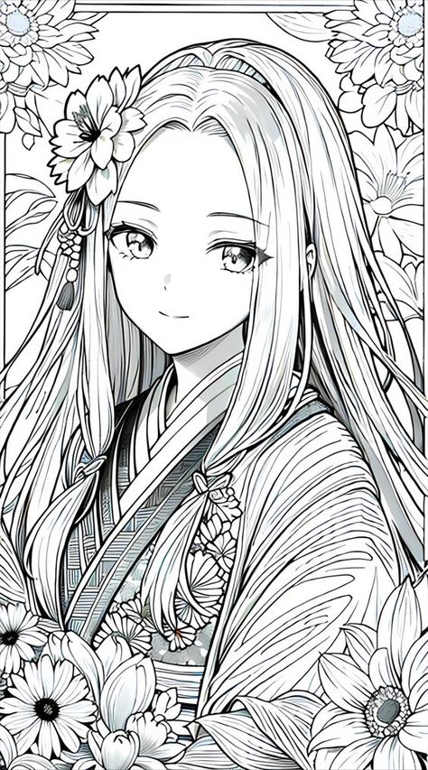 Coloring pages for kids #coloringpagesforkids Coloring page for kids #coloringpageforkids Kids coloring page #kidscoloringpage 11.544 Anime Line Art Drawings, Anime Line Art, People Coloring Pages, Manga Coloring Book, Color Drawing Art, Adult Coloring Designs, صفحات التلوين, Fairy Coloring, Unicorn Coloring Pages