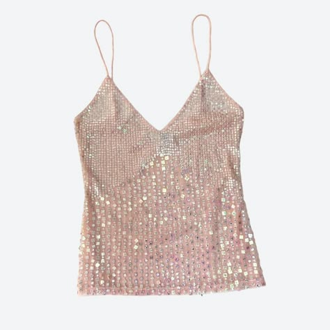 MARVEL BY LA PERLA late 90s pale pink sequin top in... - Depop Glitter Outfit Party, Pink Sparkle Top, Festival Outfit Inspo, Pink Sequin Top, 2000s Tops, Barbie Wardrobe, Light Pink Tops, Sequined Top, Clothing Staples