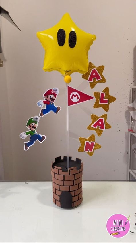 Mario Crafts, Mario Birthday Cake, Mario Y Luigi, Super Mario Bros Birthday Party, Mario E Luigi, Super Mario Bros Party, Mario Bros Birthday, Mario Bros Party, Super Mario Birthday Party