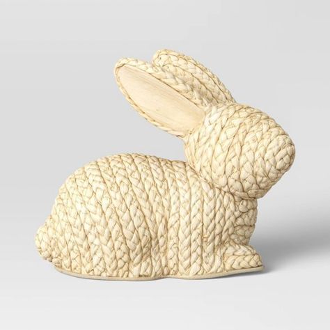 Woven Lying Bunny - Threshold™ | Target Simple Easter Decor, Easter Bunny Figurines, Rattan Charger, Small Bunny, Egg Fillers, Easter Religious, Rabbit Decor, Bunny Figurine, House And Home