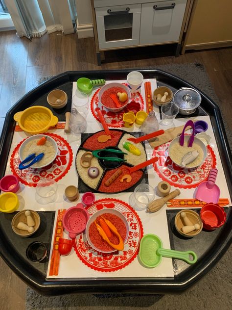 Food Tuff Tray, Tuff Tray Ideas, Sensory Crafts, Nursery Activities, Tuff Tray, Tray Ideas, Classroom Setup, Lunar New Year, Activity Centers