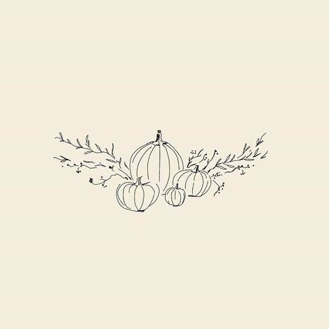 Pumpkin And Flowers Drawing, Pumpkin Seed Tattoo, Halloween Inspired Tattoos Simple, Dainty Pumpkin Tattoo, Pumpkin Tattoos For Women, Pumpkin Vine Tattoo, Pumpkin Patch Tattoo, Simple Pumpkin Tattoo, Tiny Pumpkin Tattoo