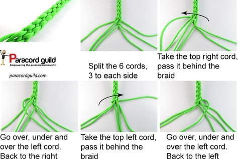 6 strand round braid tutorial - Paracord guild 6 Strand Round Braid, Six Strand Braid, How To Braid Rope, 6 Strand Braids, 4 Strand Round Braid, Square Braid, Braids Diy, Braided Braids, Braided Dog Leash