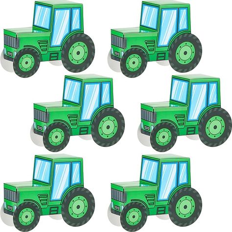 Amazon.com: 12 Pcs Tractor Shaped Favor Box, Tractor Birthday Party Supplies, Party Treat Boxes, Tractor Party Favors Tractor Theme Food Box Kids Party Decorations : Home & Kitchen Tractor Party Favors, Tractor Party Decorations, Party Food Boxes, Tractor Birthday Party, Tractor Party, Christmas Candy Gifts, Tractor Birthday, Third Birthday Party, Food Box