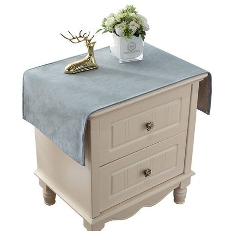 PRICES MAY VARY. Size: 15.7 inches * 35.4 inches or 15.7 inches * 43.3 inches - 1 Pack Chenille bedside tablecloth in solid color with/without macrame on both ends, modern and neutral desgin, thick runner with good quality The surface of the fabric is soft and smooth, with silicone anti-slip particles on the back Bedside table cloth is a great way to decorate your cozy bedroom and protect your cabinet / dresser / nightstand from dust and scratches. Great as nightstand runner, end table cover, dr Dresser Nightstand, Cabinet Dresser, Best Housewarming Gifts, Side Tables Bedroom, Tablecloth Fabric, Decor Essentials, Stylish Home Decor, Chenille Fabric, Table Cover