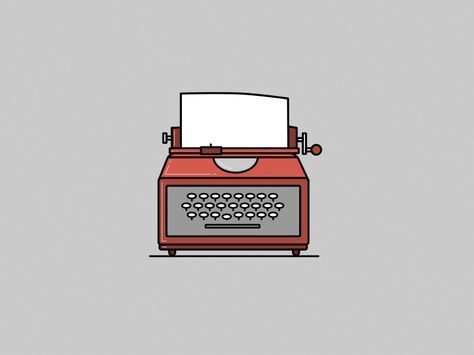 Typewriter final Kawaii Art Gif, Typewriter Animation, Typing Gif, Typewriter Illustration, Book Gif, Literary Journal, Car Animation, Loading Icon, Writing Machine