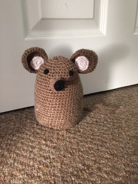 Mouse Doorstop, Crochet Doorstop, Doorstop Pattern, Lion Brand Patterns, Crochet Snowman, Crochet Chicken, Crochet Mouse, Crochet Pumpkin, Crochet Home Decor