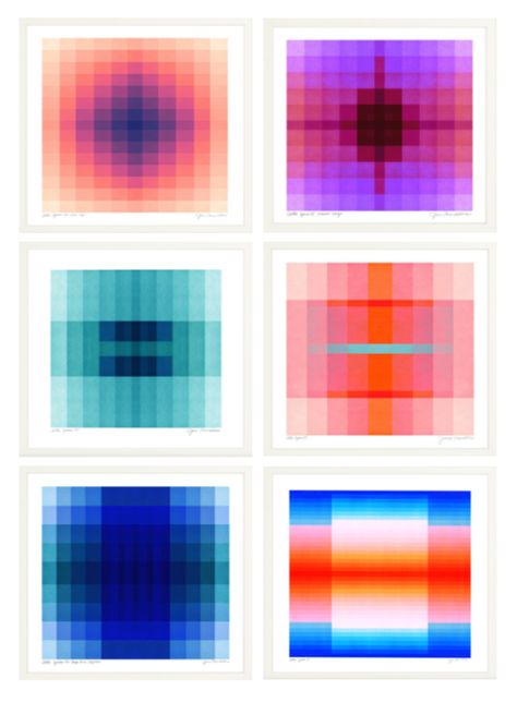 Jessica Poundstone, Geometric Paintings, 2024 Color, Gallery Wall Art, Color Studies, Generative Art, Op Art, Color Theory, Visual Design