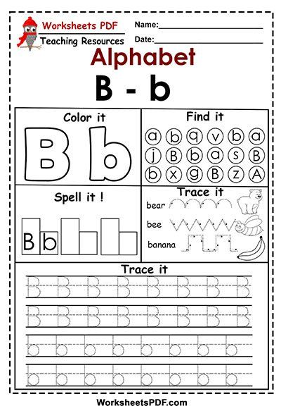 Letter B – b ( Activities – Free Printables ) Letter B Worksheet, B Worksheet, Letter B Activities, Letter B Worksheets, Letter Worksheets For Preschool, Printable Alphabet Worksheets, Abc Worksheets, Alphabet Worksheets Kindergarten, غلاف الكتاب