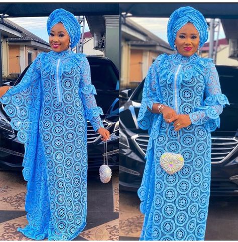 Gorgeous Lace Styles for Owambe Parties and Special Events. - Stylish Naija Owambe Lace Styles 2022, Lace Bubu Gown Styles Nigerian, Latest Lace Styles For Women, Owambe Lace Styles, African Wear Designs, Latest Lace Styles, Bubu Gown, Bubu Gown Styles, Nigerian Lace Styles Dress