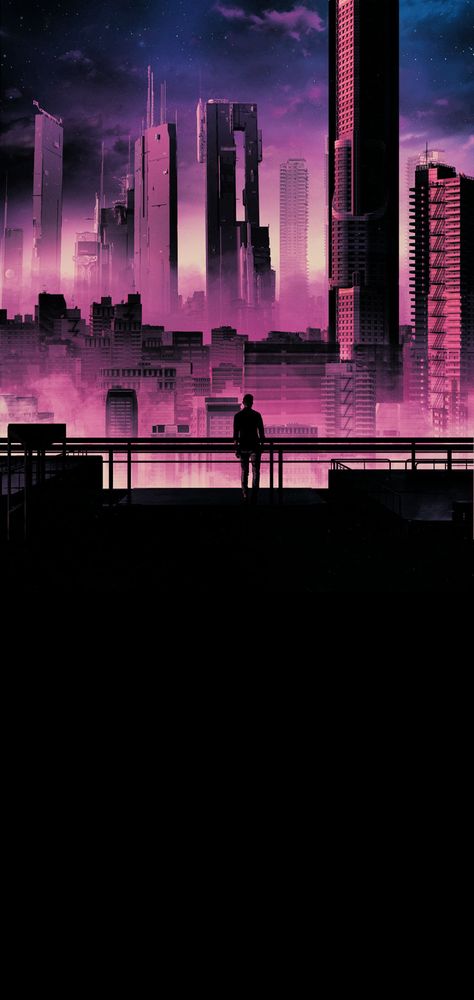 Black amoled phone wallpaper hd 4k | HeroScreen - Cool Wallpapers Kota Masa Depan, Concept Art Landscape, Ville Cyberpunk, Tall Buildings, New Retro Wave, Landscape Concept, Cyberpunk Aesthetic, Cyberpunk City, Arte Cyberpunk