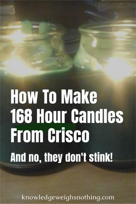 Crisco Candles, Diy Emergency Candles, Crisco Candle, Survival Tin, Survival Candle, Candle Diy Mason Jar, Diy Candle Wick, Emergency Candles, Survival Skills Emergency Preparedness