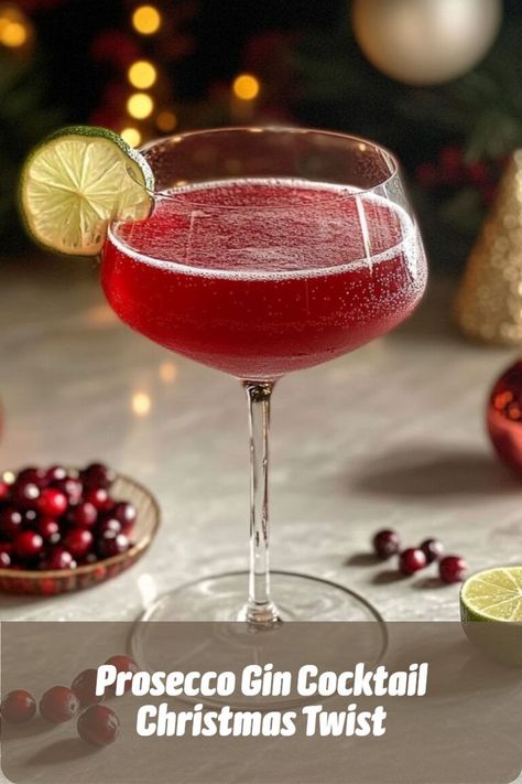 A sophisticated holiday cocktail combining gin and prosecco, adding elegance to festive celebrations. Prosecco Gin Cocktail, Gin And Prosecco Cocktails, Christmas Gin Cocktails Recipes, Christmas Drinks With Prosecco, Gin Christmas Cocktail, Gin Prosecco Cocktail, Christmas Gin Cocktails, Christmas Prosecco, Pomegranate Gin