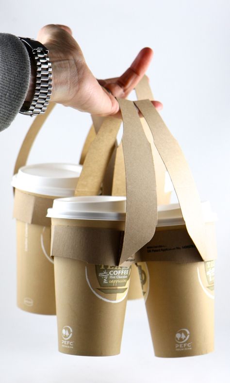 Coffee Takeaway Packaging, Coffee Delivery Packaging, Cup Holder Ideas, Instant Coffee Dessert Recipes, Coffee Cup Holders, Coffee Cup Takeaway, Coffee Carrier, Coffee Cup Takeaway Packaging, Coffe Package Design Bags