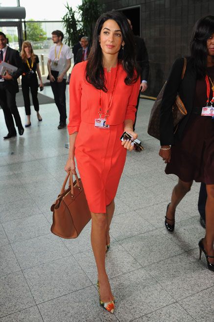 Amal Clooney Style, Conference Outfit, Amal Alamuddin, Giambattista Valli Couture, Amal Clooney, Business Chic, Atelier Versace, Famous Couples, Power Dressing