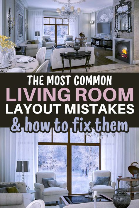 The most common living room layout mistakes & how to fix them Common Living Room, White Sofa Set, Concept Living Room, Mismatched Furniture, Living Room Layout, Interior Decorating Tips, Classy Home, Living Room Arrangements, Open Concept Living Room