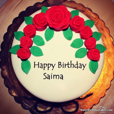 Happy Birthday Saima - Video And Images Latest Birthday Cake, Happy Birthday Husband Quotes, Birthday Cake Images, Birthday Cake For Husband, Cake For Husband, Birthday Cake With Photo, Happy Birthday Husband, Romantic Birthday, Cake Name