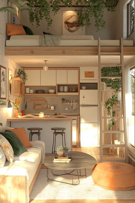 Explore cozy tiny house floor plans under 500 sq ft for efficient living! Embrace minimalism today. #TinyHouse #HomeDesign Tiny Home Plans Under 500 Sq Ft, 500 Sq Ft House Plans, 500 Sq Ft House, Cozy Tiny House, Tiny Home Plans, Home Boho, Tiny House Floor Plans, Tiny House Plans, Small Homes