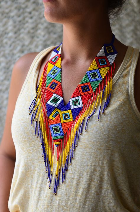 Zulu Beads Patterns, Zulu Patterns, Zulu Jewelry, Zulu Beads, African Beaded Jewelry, Masai Jewelry, African Beads Necklace, Beaded Necklace Patterns, Beadwork Designs