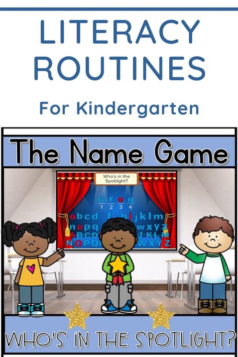 Learn how to play the name game with your kindergarten class to learn each other's names, while teaching concepts of print and practicing phonological awareness skills. This beginning of the year literacy routine can be done digitally, using Google Slides, or done on chart paper. To play, children guess alphabet letters to find out who is the helper of the day or class leader. Great ideas and activities to help kids spell and write their own name while learning about letters & sounds. Writing Names Kindergarten, How Many Letters In Your Name, Name Games For Kindergarten, Name Activities Kindergarten, Name Activities For Kindergarten, Kindergarten Name Activities, Alliteration Activities, Name Games For Kids, Class Leader