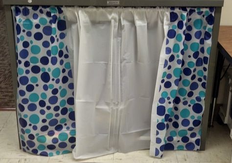 Curtains To Cover Closet, Classroom Shelf Covers, Curtains To Cover Shelves In Classroom, Cutains To Cover Shelf, Classroom Curtains For Shelves, Classroom Door Window Cover Tutorial, Classroom Door Window Cover Diy No Sew, No Sew Classroom Door Window Curtain, Classroom Curtains