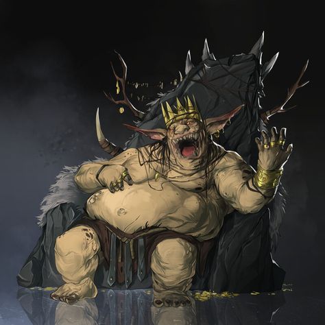 ArtStation - Glory to the King- Dnd Adventure Goblin Art, Fantasy Wizard, Dnd Races, Dungeons And Dragons Art, Beast Creature, Lotr Art, Goblin King, Dnd Monsters, King Art