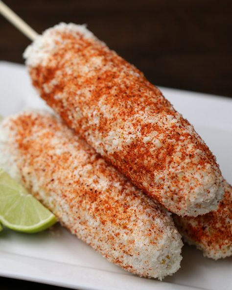 Mexican-Style Street Corn (Elotes) Elote Recipe, Mexican Snacks, Buzzfeed Tasty, Mexican Street Corn, Street Corn, Mexican Street, Corn On The Cob, Kool Aid, Mexican Style