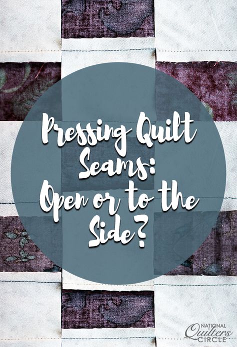 Pressing quilt seams is a crucial step of any quilt-making process – not only will it make it easier to join your blocks, it will also make your finished creation lie flatter and look so much more polished. Some quilters might prefer to finger-press, but pressing quilt seams with an iron is really your best bet. But should you press your seams open or to the side? Block Quilt Ideas, Sew Quilt, Quilting 101, Make A Quilt, Quilting Videos, Block Quilt, Quilting Tools, Beginner Quilt Patterns, Quilt Binding