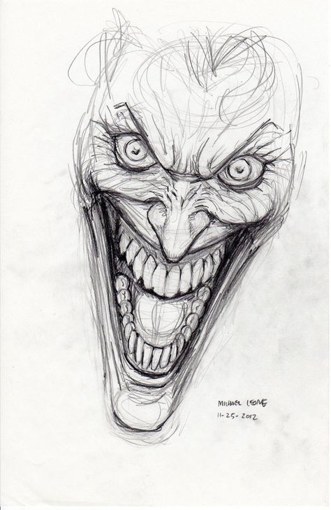 Joker Kunst, Tato Joker, Joker Sketch, Joker Cartoon, Joker Drawings, Joker Comic, Awesome Drawing, Joker Face, Creepy Drawings