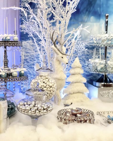 Balloon Winter Wonderland, Winter Wonderland Nye Party, Winter Wonderland Seating Chart, Winter Wonderland Table Setting Ideas, Candy Winter Wonderland Decorations, Winter Wonderland Bridal Shower Theme, Winter Wonderland Centerpieces Baby, Winter Wonderland Corporate Party, Icy Birthday Theme