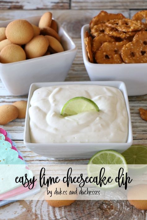 easy lime cheesecake dip Cheesecake Dip Recipe, Cheesecake Dip, Lime Cheesecake, Sweet Dips, Baking Recipes Cookies, Culinary Recipes, Yummy Dips, Easy Baking Recipes, Great Desserts