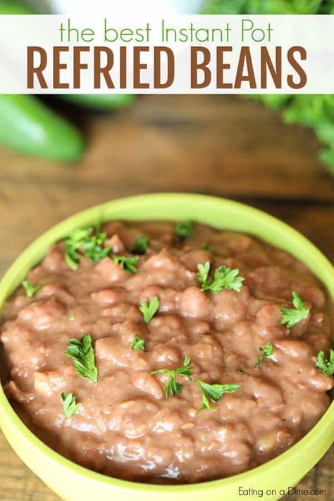 Learn how to make homemade refried beans for a fraction of the cost of buying them. Try Instant pot Homemade Refried beans recipe for a tasty meal. #refriedbeans #sidedish Instant Pot Refried Beans Recipe, Instant Pot Refried Beans, Make Refried Beans, Homemade Refried Beans, Refried Beans Recipe, Beans Recipe, Instant Pot Dinner Recipes, Instapot Recipes, Instant Pot Pressure Cooker