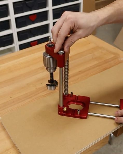 Woodworking on Instagram: “@woodpeckers_tools How to drill holes larger than a 1” diameter with the Auto-Line Drill Guide 👍🏼 Simply remove the column caps, turn the…” Diy Tools Homemade, Wood Working Projects, Drill Guide, Buying Stuff, Woodpeckers, Tool Shop, Cabinet Making, Cool Gadgets To Buy, Fine Woodworking