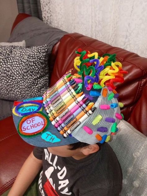 100 Day Of School Hat Ideas, School Hat Day, 100th Day Of School Hat Ideas, 100 Day Hat Ideas, Easy Crazy Hat Day Ideas, 100 Days Of School Hat Ideas, Wacky Hat Day Ideas, Silly Hats For Kids Diy, Funky Hats Diy