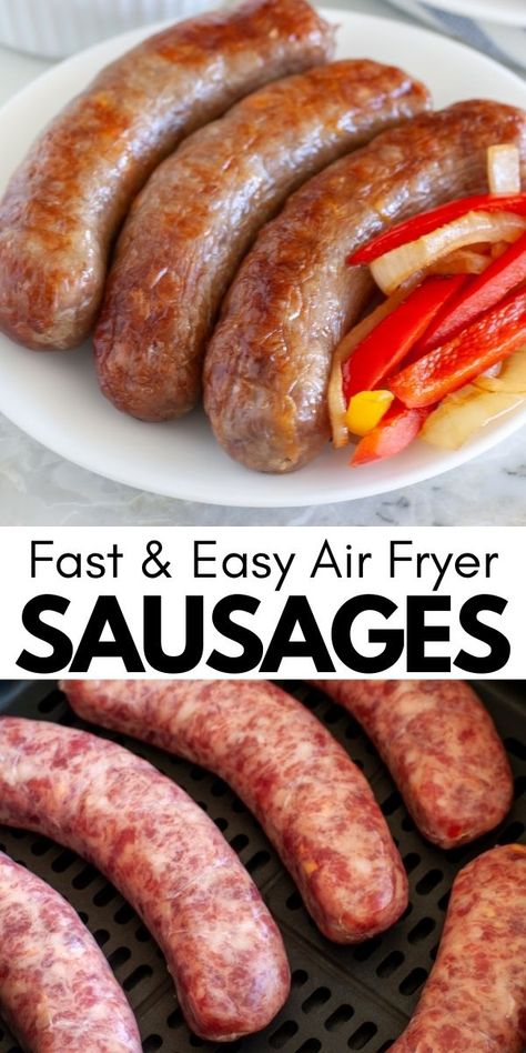 Air Fryer Sausage, Air Fryer Cooking Times, Cooks Air Fryer, Italian Sausage Recipes, Air Fried Food, Air Fryer Oven Recipes, Sausage Recipe, Air Fry Recipes, Best Air Fryers