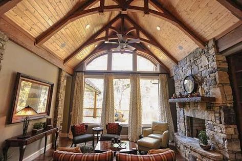 12001 Amicalola River Lodge | Amicalola Home Plans | Klippel Residential Design © Mountain Ranch House Plans, River House Plans, Lodge House Plans, Rustic Mountain Homes, Mountain Craftsman, Lodge Room, Custom Home Building, Ranch House Plan, River Lodge