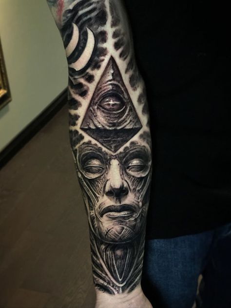 All seeing eye tattoo by Jeremiah Barba #JeremiahBara #allseeingeye #allseeingeyetattoo #eye #eyetattoo #eyeball | Jan 31st 2020 | 1292824 Illumanti Eye Tattoos Men, 3rd Eye Tattoo, Providence Tattoo, Seeing Eye Tattoo, All Seeing Eye Tattoo, Eyeball Tattoo, Eye Of Providence, Wicked Tattoos, Book Tattoo