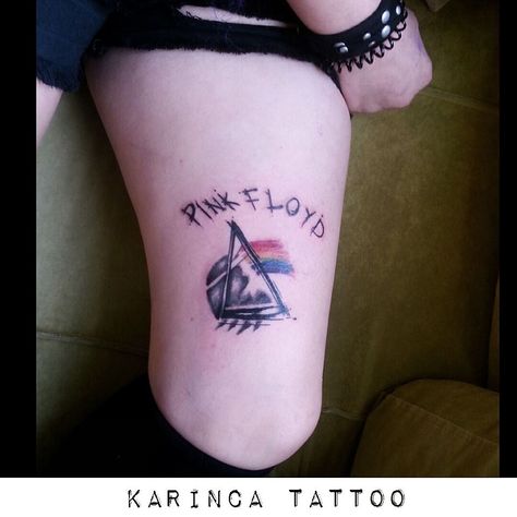 Pink Floyd Tattoo Pink Floyd Tattoo, Word Tattoos, Deathly Hallows Tattoo, Pink Floyd, I Tattoo, Triangle Tattoo, Tattoos, Pink