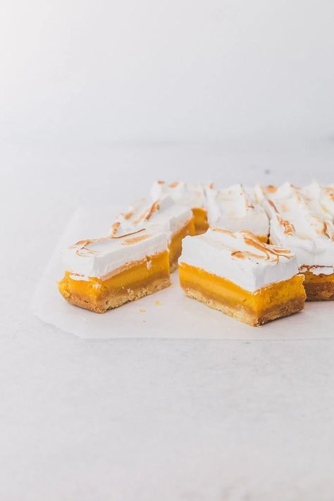 Brown Butter Passionfruit Meringue Bars | The Brick Kitchen Meringue Bars, Passionfruit Curd, Passionfruit Recipes, Frangipane Tart, Baking Journal, Cheesecake Ice Cream, Bread And Butter Pudding, Brick Kitchen, Chocolate Bread